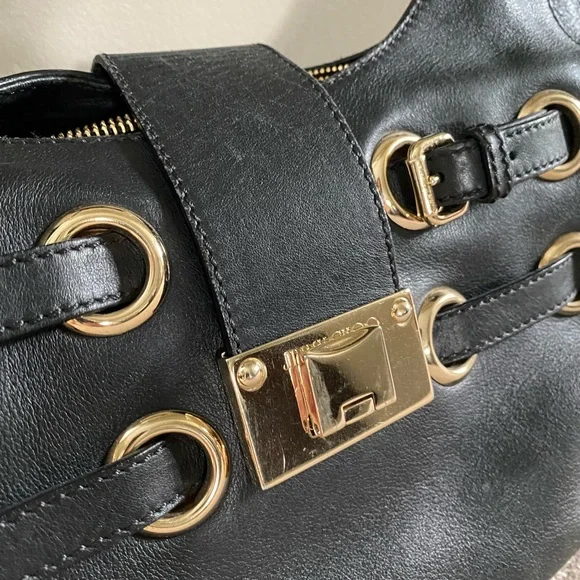 Authentic Jimmy Choo large black shoulder bag - Picture 2 of 7